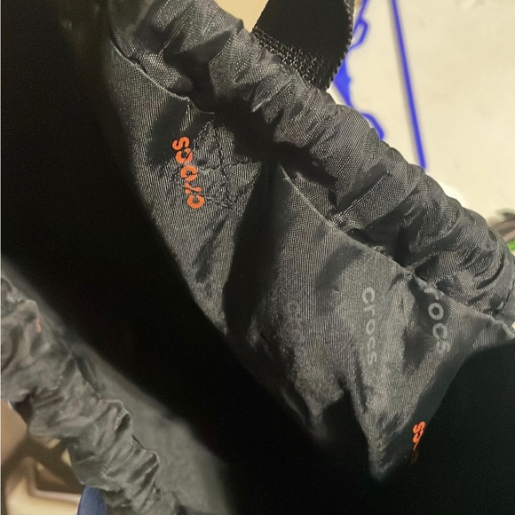 Crocs Logo Blue Orange Sackpack Drawstring Backpack Travel Gym Bag - Picture 5 of 5